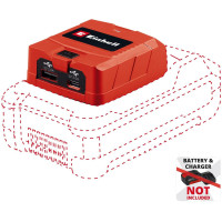 Зарядний пристрій USB акумуляторний Einhell TC-CP 18 Li USB A/C - Solo, PXC, 18В, Type-A/Type-C, 2 A, 0.06 кг (без АКБ і ЗП)
