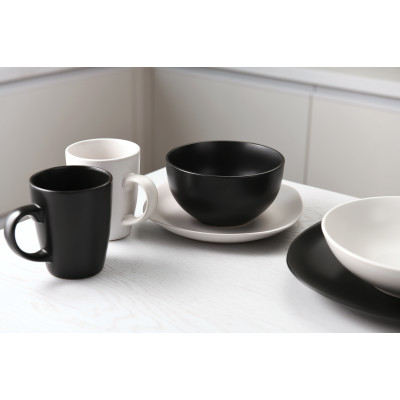 ARDESTO Тарілка десертна квадратна Molize, 20 см, чорна, кераміка