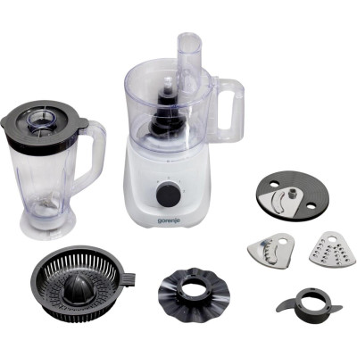 Кухонна машина Gorenje 800Вт, чаша-пластик, корпус-метал/пластик, насадок-6, білий Кухонна машина Gorenje 800Вт, чаша-пластик, корпус-метал/пластик, насадок-6, білий