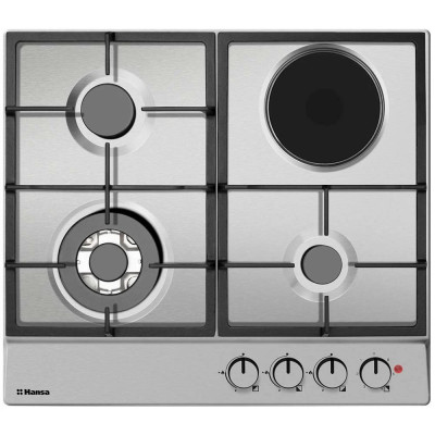Варильна поверхня Hansa комбінована (3 газ + 1 електро), 60см, нержавіюча сталь Варильна поверхня Hansa комбінована (3 газ + 1 електро), 60см, нержавіюча сталь