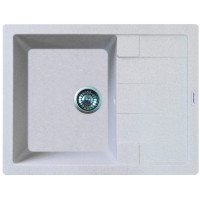 Мийка кухонна Adamant Anila, штучний камінь, прямокут., з крилом, 645х495х200мм, чаша - 1, врізна, Old stone