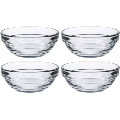 Набір салатників Duralex Gigogne, 70мл 4шт., скло, прозорий Набір салатників Duralex Gigogne, 70мл 4шт., скло, прозорий