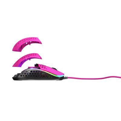 Миша Xtrfy M42, USB-A, RGB, рожевий