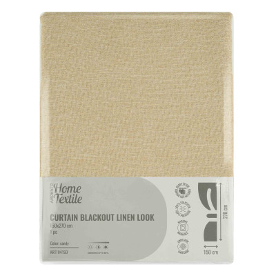 Штора ARDESTO 150х270см, блекаут рогожка, 100% поліестер, пісочний Штора ARDESTO 150х270см, блекаут рогожка, 100% поліестер, пісочний