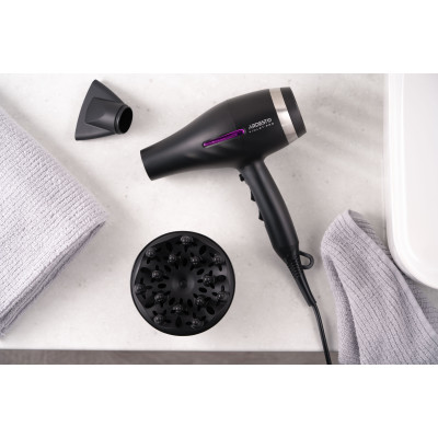 Фен ARDESTO Violet PRO HD-Y223PRO, 1850-2200Вт, 2 швидкості , 3 темп.режими, дифузор, чорний