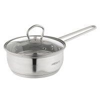 Ковш со стеклянной крышкой Ardesto Gemini Bari, 0.8л, нержавеющая сталь AR1908SSG