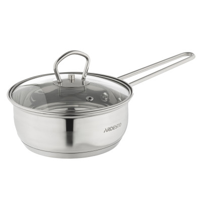 Ківш зі скляною кришкою ARDESTO Gemini Bari, 0.8л, нержавіюча сталь