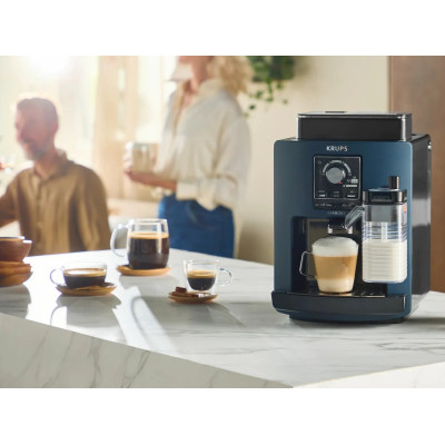 Кавомашина Krups Harmony Milk 1.7л, зерно, автомат.капучинатор, авторецептів - 5, синій Кавомашина Krups Harmony Milk 1.7л, зерно, автомат.капучинатор, авторецептів - 5, синій