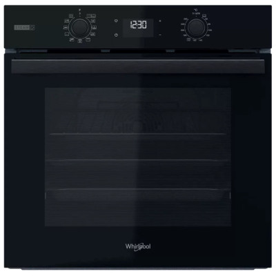 Духова шафа Whirlpool електрична, 71л, A+, дисплей, конвекція, телескопічні напрямні, пара, чорний