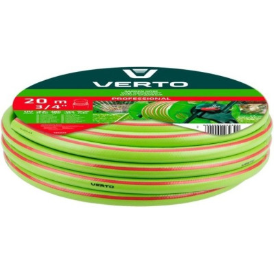 Шланг садовый Verto Professional, 3/4", 20м, 3 слоя, до 25бар, -10…+45°C (15G823) Шланг садовый Verto Professional, 3/4", 20м, 3 слоя, до 25бар, -10…+45°C (15G823)