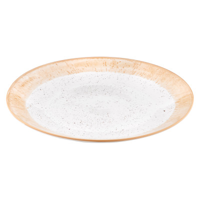 ARDESTO Тарілка обідня Siena, 27см, порцеляна, біло-жовтий