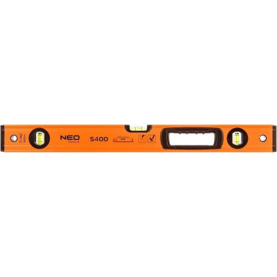 Neo Tools Рівень S 400 алюмінієвий, 60 см, 3 капсули, 1 отвір для рук