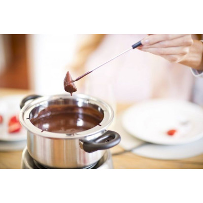 Електричне фондю Russell Hobbs Fiesta, ємність 2л, 1200Вт, 6 виделок в комплекті, нерж. сталь, сірий