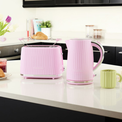 Тостер Russell Hobbs Eden 800Вт, пластик, підігрів,разморозка, малиновий
