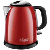Електрочайник Russell Hobbs Colours Plus Mini 1л, метал, червоно-чорний