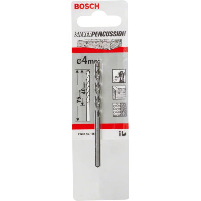 Свердло по бетону Bosch Professional CYL-3, 4х40х75мм SilverPercussion Свердло по бетону Bosch Professional CYL-3, 4х40х75мм SilverPercussion