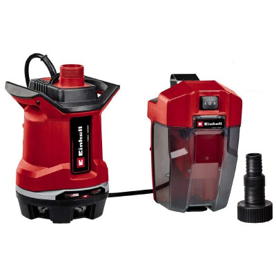 Насос дренажный EInhell GE-DP 18/25 Li - Solo, PXC, аккумуляторный, 18В, 7500 л-ч, высота 5м, глубина 4м, 2.8кг (без АКБ и ЗУ) (без АКБ и ЗУ) (4181580)