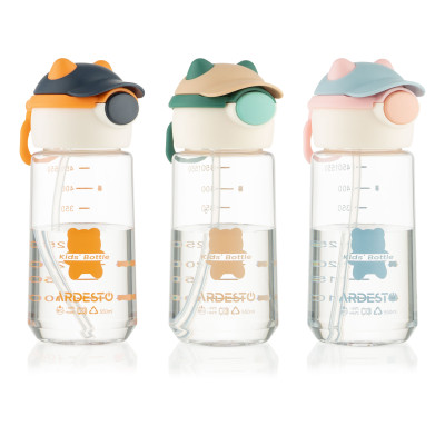 Пляшка для води ARDESTO Bear, 550мл, пластик, оранжевий Пляшка для води ARDESTO Bear, 550мл, пластик, оранжевий