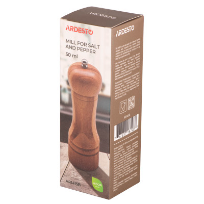 Млинок для солі та перцю ARDESTO Midori, 50мл, бамбук, нержавіюча сталь Млинок для солі та перцю ARDESTO Midori, 50мл, бамбук, нержавіюча сталь
