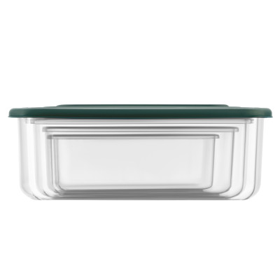 Набір контейнерів для зберігання харчових продуктів ARDESTO Fresh 0.25/0.5/0.75/1.2л, пластик, прямокутна, зелений Набір контейнерів для зберігання харчових продуктів ARDESTO Fresh 0.25/0.5/0.75/1.2л, пластик, прямокутна, зелений