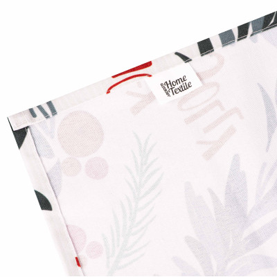 Ранер ARDESTO Happy Holidays 40х140см, 90% поліестер, 10% бавовна, білий гостролист