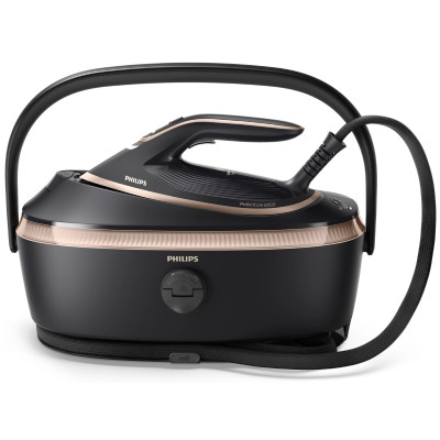 Парогенератор Philips PerfectCare 8000, 3120Вт, 1400мл, паровий удар -800гр, верт. відпарювання, нерж. сталь, чорний Парогенератор Philips PerfectCare 8000, 3120Вт, 1400мл, паровий удар -800гр, верт. відпарювання, нерж. сталь, чорний
