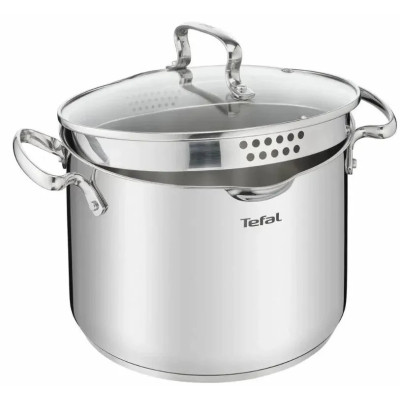 Каструля Tefal Duetto+, з кришкою, 6л, нержавіюча сталь Каструля Tefal Duetto+, з кришкою, 6л, нержавіюча сталь