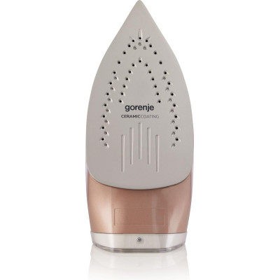 Праска Gorenje, 3200Вт, 420мл, паровий удар-250гр, верт. відпарювання, антинакип, автовідключення, керам. підошва, бронзово-білий