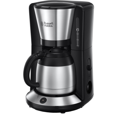 Кофеварка Russell Hobbs капельная Adventure, 1л, молотый, черно-серебристый