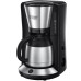 Кофеварка Russell Hobbs капельная Adventure, 1л, молотый, черно-серебристый