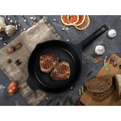 Сковорода Tefa DELICIO, 24см, алюміній, бакеліт, чорний