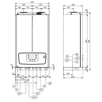 Котел газовий конденсаційний Immergas Victrix Tera V2 32 EU конденсаційний двоконтурний 32кВт