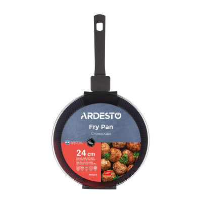 ARDESTO Сковорода глибока Gemini Salerno, 24см, алюміній, чорний ARDESTO Сковорода глибока Gemini Salerno, 24см, алюміній, чорний