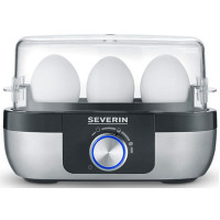 Яйцоварка Severin 270Вт, механическое управление, на 3 яйца, звуковой сигнал, пластик, серо-черный