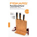 Fiskars Набір ножів Functional Form з бамбуковою підставкою, 3 шт