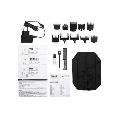 Набір для стрижки WAHL Multi Purpose Grooming Kit, для бороди і голови, мережа+акум., роторний мотор, насадок-12, сталь, чорний