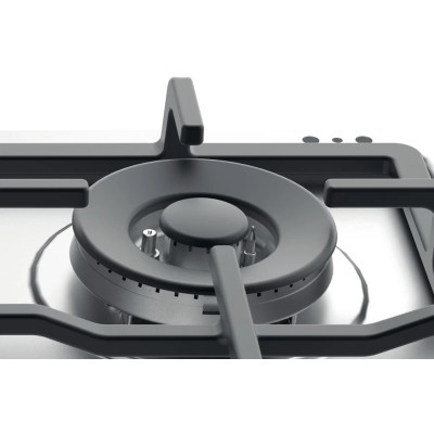 Варильна поверхня Whirlpool газова, 60см, чавун, конфорка з подвійним рядом полум'я, нерж Варильна поверхня Whirlpool газова, 60см, чавун, конфорка з подвійним рядом полум'я, нерж