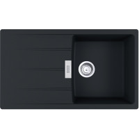 Мийка кухонна Franke Centro, фраграніт, прямокутник, з крилом, 860х500х200мм, чаша - 1, врізна, оборотна, CNG 611-86, чорний матовий