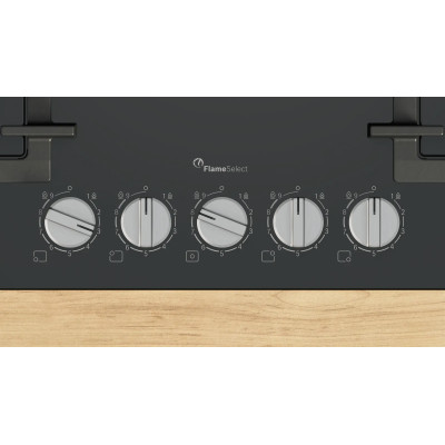 Варильна поверхня Bosch газова на склі, 75см, чавун, чорний