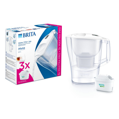 Фільтр-глечик Brita Aluna Memo MXPro 2.4л (1.4л очищеної води) з фільтр-картриджем білий 3шт