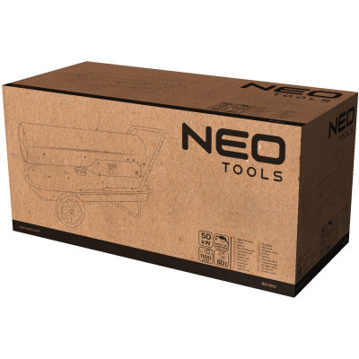Тепловая пушка дизель/гаросин Neo Tools, прямого нагрева, 50кВт, 720м2, 1100м3/ч, колеса, IPX4, черный, 22.7кг Тепловая пушка дизель/гаросин Neo Tools, прямого нагрева, 50кВт, 720м2, 1100м3/ч, колеса, IPX4, черный, 22.7кг