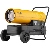 Теплова гармата дизель/гас 2E PowerHeat D30, прямого нагріву, 30кВт, 380м2, 750м3/год, колеса, IPX4, жовтий, 19.2кг