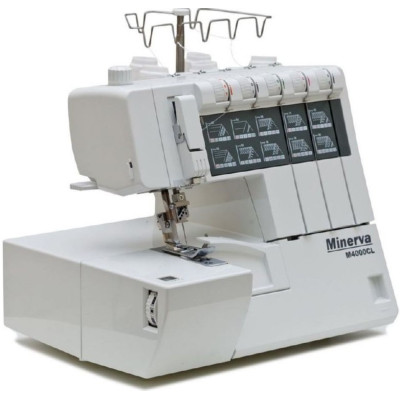 Коверлок MINERVA M4000CL, 120Вт, 20 оп., (5, 4, 3, 2-х ниткові шви), білий Коверлок MINERVA M4000CL, 120Вт, 20 оп., (5, 4, 3, 2-х ниткові шви), білий
