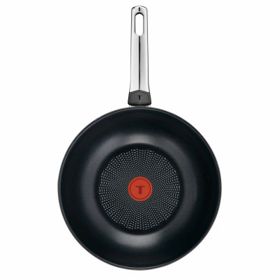 Сковорода ВОК  Tefal Emotion+, 28см, нержавіюча сталь, бакеліт, чорний