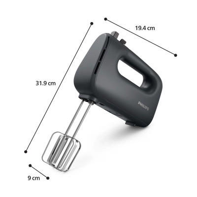 Міксер Philips ручний 5000 series, 400Вт, насадки -4, чорний