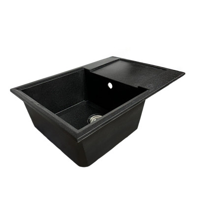 Набір кухонний Adamant Horizon Medium, штучний камінь, прямокут., з крилом, 700х500х230мм, чаша - 1, врізна, чорний + змішувач Набір кухонний Adamant Horizon Medium, штучний камінь, прямокут., з крилом, 700х500х230мм, чаша - 1, врізна, чорний + змішувач