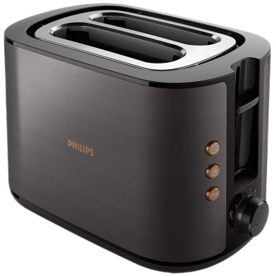 Тостер Philips Viva Collection 950Вт, нержав., подогрев, разморозка