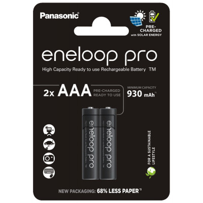 Акумулятори Panasonic Eneloop Pro AAA/HR03 NI-MH 930 mAh BL 2 шт Акумулятори Panasonic Eneloop Pro AAA/HR03 NI-MH 930 mAh BL 2 шт