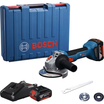 Шліфмашина кутова акумуляторна Bosch Professional GWS 18V-8 125мм 18В 2x4А·год 0-11000об/хв 1.7кг кейс ЗП GAL 18V-40 Шліфмашина кутова акумуляторна Bosch Professional GWS 18V-8 125мм 18В 2x4А·год 0-11000об/хв 1.7кг кейс ЗП GAL 18V-40