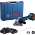 Шліфмашина кутова акумуляторна Bosch Professional GWS 18V-8 125мм 18В 2x4А·год 0-11000об/хв 1.7кг кейс ЗП GAL 18V-40